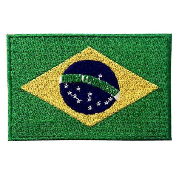 ブラジル 国旗 紋章 ブラジル人 アップリケ 刺繍入りアイロン貼り付け/縫い付けワッペン