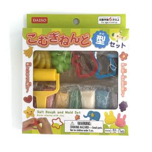 クレイキット 塩生地と金型セット キッズ用 7色 ソフトクレー カビ（象、ウサギ、バナナ、ブドウ）｜winfieldhonten