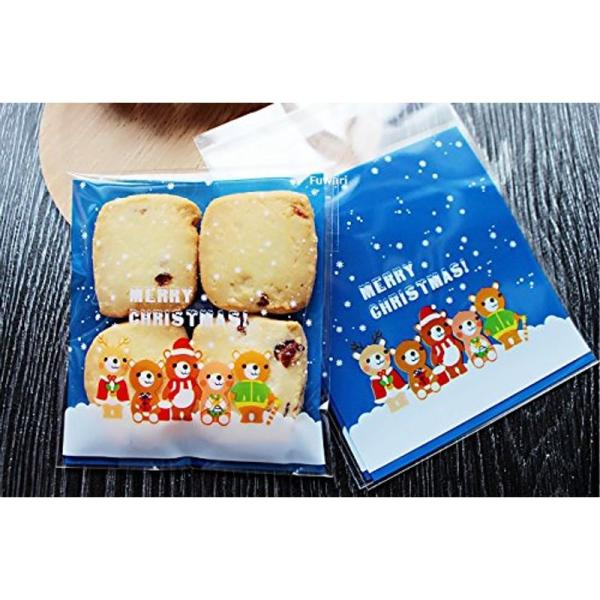 Fuwari クリスマス 袋 小袋 お菓子 クッキー チョコレート ラッピング 100枚 小分け 用...