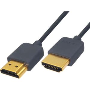 オーディオファン HDMIケーブル HDMI2.0 スリムタイプ HDCP対応 4K/60Hz 18gbps グレー 1.5m