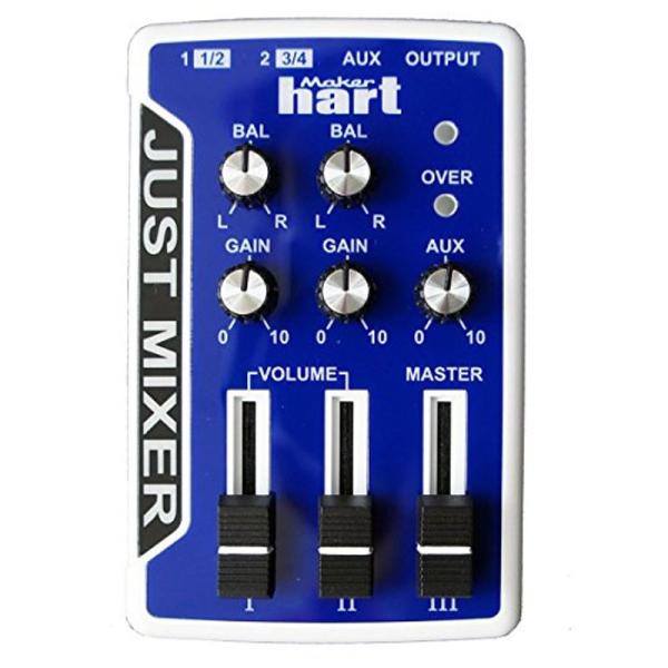 Maker hart Just Mixer ステレオ3入力音声ミキサー/電池とUSB電源可能 (ブル...