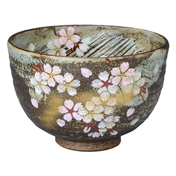 京焼 清水焼 八幡窯 抹茶碗 (木箱入) 花かがり TBH417