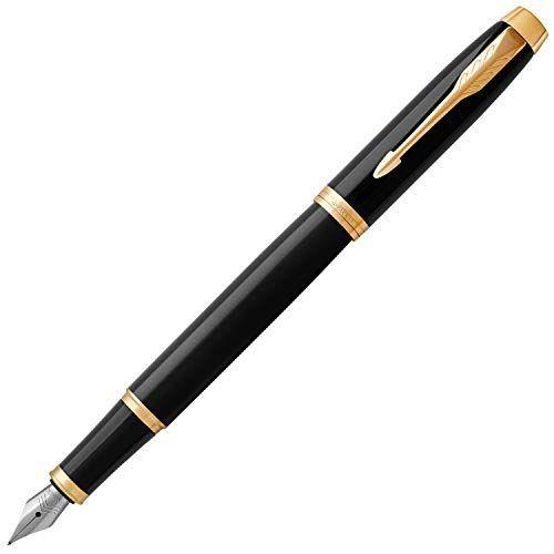 PARKER パーカー 万年筆 F 細字 IM コアライン ブラックGT 1975594 両用式 正...