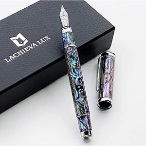 LACHIEVA LUX 高級筆記具 天然貝殻万年筆 細字 ドイツ製のペン先 万年筆ギフトセット 贈り物｜wing-of-freedom