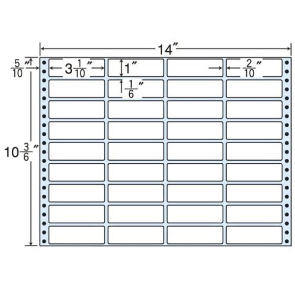 東洋印刷 ラベルシール タックフォームラベル 14インチ ×10 3/6インチ 36面付(1ケース5...