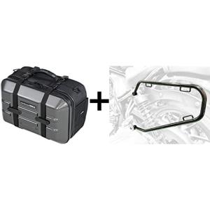 レブル専用 サイドバッグ+バッグサポートセット タナックス(TANAX) ツアーシェルケース シングル (片側のみ) カーボン柄 20L