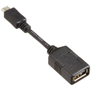 iBUFFALO USB(microB to A)変換アダプター タブレット用 ブラック BSMPC11C01BK｜wing-of-freedom