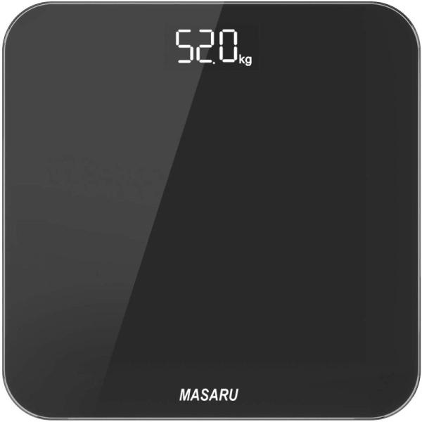 MASARU マサル 体重計 デジタル ヘルスメーター 高精度 乗るだけ 電源自動ON/OFF バッ...