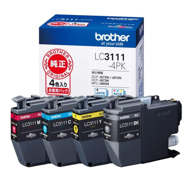 ブラザー工業 brother純正インクカートリッジ4色パック LC3111-4PK 対応型番:DCP...