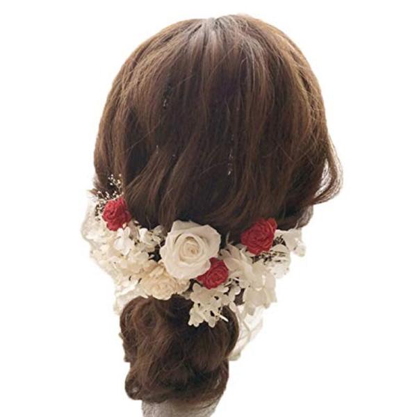 Lulu&apos;s ルルズ フラワーヘアアクセサリー Rose 髪飾り ヘッドドレス プリザーブドフラワー...