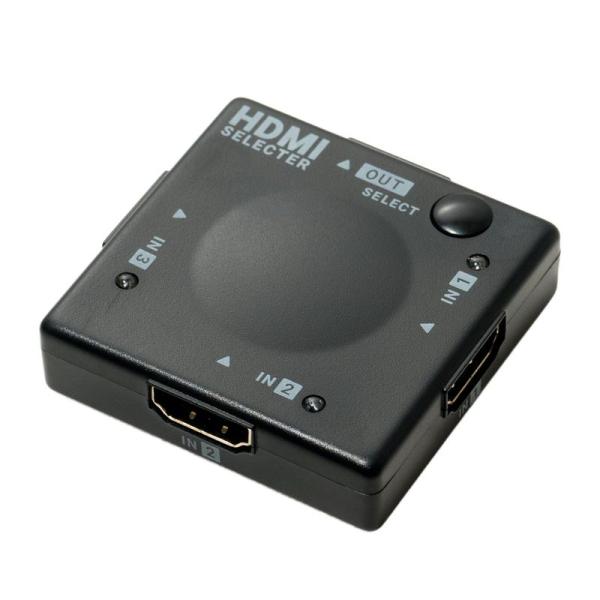 ミヨシ MCO 自動/手動切替に対応した3入力1出力 HDMIセレクタ HDS-3P2