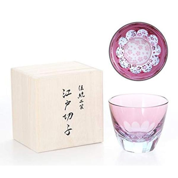 GLASS-LABグラス・ラボ 「サクラサク」 桜 お酒を入れると模様が広がる不思議なグラス木箱入り...