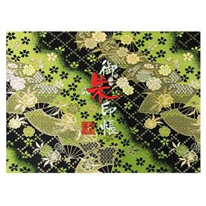 千糸繍院 御朱印帳WL鶯扇桜西陣織 金襴装丁/刺繍文字 蛇腹式48ページ 見開き大判 (銀色刺繍文字生成り本文)｜wing-of-freedom