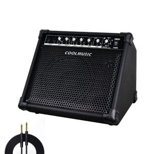 Coolmusic DM30 AMP 30 ワット電子ドラム アンプ キーボード アンプ Aux 入力と BT、2 入力、3 バンド EQ｜wing-of-freedom