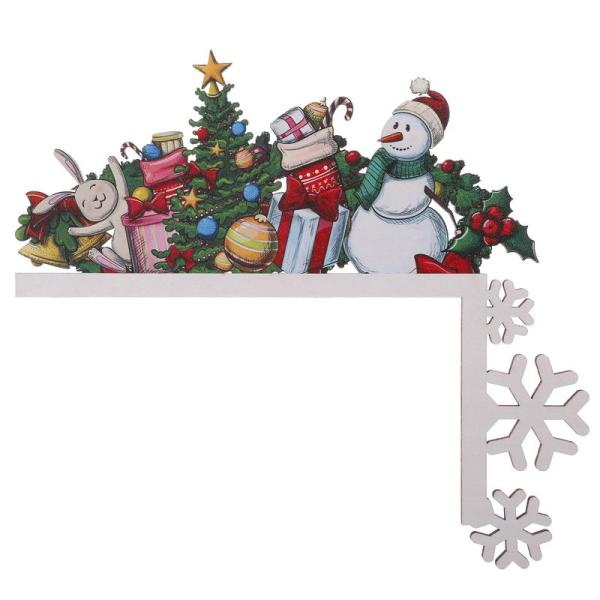 DERAYEE クリスマス 飾り 木製 透かし彫り ミニ ドア掛け 装飾 かわいい 飾り付け 玄関 ...