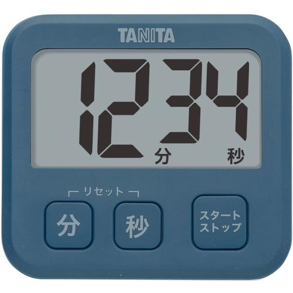 タニタ キッチン 勉強 学習 タイマー マグネット付き 大画面 薄型 ブルー TD-408 BL