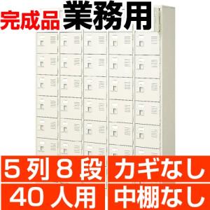 オフィス シューズボックス 業務用 扉付き 40人用 5列8段 中棚無し スチール製 日本製 送料無料