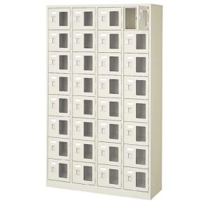 業務用 シューズボックス 32人用 窓付き 4...の詳細画像1