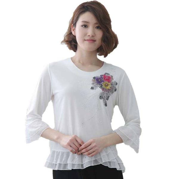 コーラス衣装 コーラスブラウス 演奏会衣装 豪華な刺繍 ジルコン柄が華やかに上品なデザイン袖に貼りス...