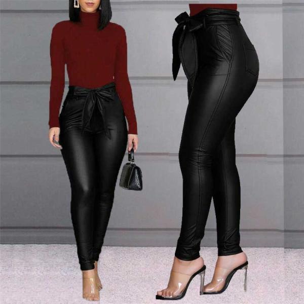 送料無料２〜３日後到着 レザースキニーパンツ レディース ジャズ ダンス パンツ ダンス ステージ ...