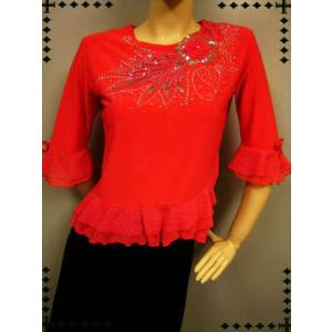 送料無料２〜３日後到着 コーラス衣装.コーラストップスに、豪華なミニスパンコール刺繍にジルコンを散り...