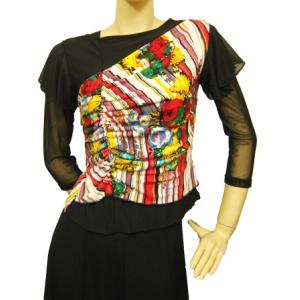 送料無料2〜4日後到着 コーラス 衣装 ブラウス 社交ダンス トップス 格安社交ダンストップス　二枚...