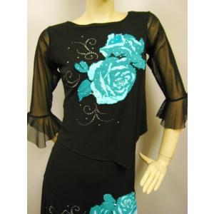 社交ダンス ストップス コーラス衣装 ブラウス レディース ダンスウェア 衣装 Mサイズから Lサイ...