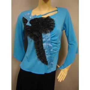 送料無料２〜4日後到着 演奏会 コーラス ブラウス 社交ダンス トップス 演奏会 モチーフパッチワー...