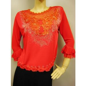 送料無料２〜３日後到着 コーラス 衣裳 ブラウス 社交ダンス トップス 刺繍ジルコントップス豪華刺繍...