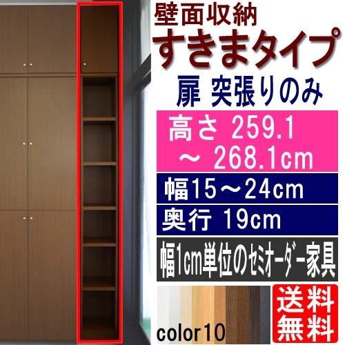 薄型小物スマ-ト収納 突っ張り棚 高さ２５９．１〜２６８．１ｃｍ幅１５〜２４ｃｍ奥行１９ｃｍ