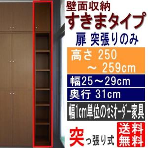 タオル上棚付き隙間収納 多目的棚 高さ２５０〜２５９ｃｍ幅２５〜２９ｃｍ奥行３１ｃｍ｜wing1