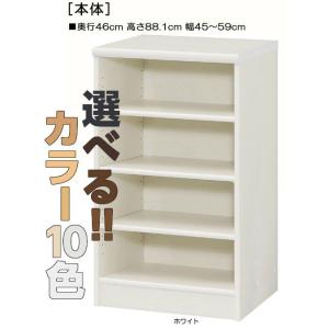 オーダー書棚 高さ８８．１ｃｍ幅４５〜５９ｃｍ奥行４６ｃｍ カタログディスプレイ 木製 学校ラック ...