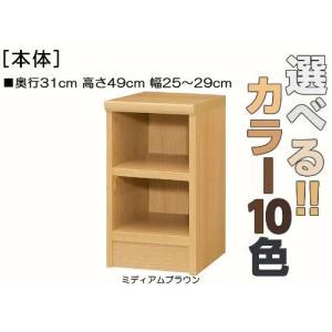 台所すきま収納 高さ４９ｃｍ幅２５〜２９ｃｍ奥行３１ｃｍ厚棚板（棚板厚み2.5cm）書籍ラック ブラック 子供部屋棚片付け｜wing1