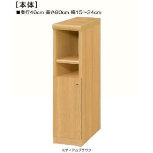 下部扉 標準棚板 隙間収納 高さ８０ｃｍ幅１５〜２４ｃｍ奥行４６ｃｍ 下扉高さ41.5cm 茶器ラッ...