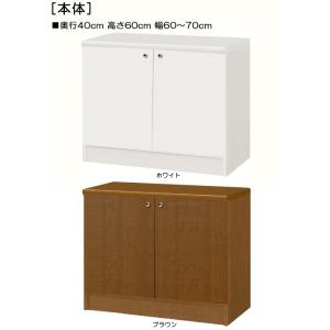 全面扉全面扉付きリビングボード 高さ６０ｃｍ幅６０〜７０ｃｍ奥行４０ｃｍ 両開き