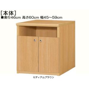 下部扉 テレビ台 高さ６０ｃｍ幅４５〜５９ｃｍ奥行４６ｃｍ厚棚板（棚板厚み2.5cm） 下扉高さ41.5cm タオル収納 ダイニング｜wing1