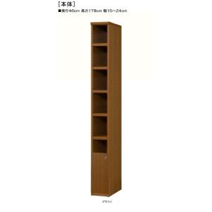 下部扉 隙間収納 高さ１７８ｃｍ幅１５〜２４ｃｍ奥行４６ｃｍ厚棚板（棚板厚み2.5cm） 下扉高さ4...