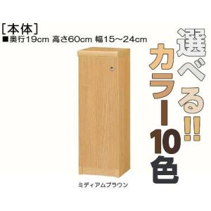 全面扉隙間飾り棚 高さ６０ｃｍ幅１５〜２４ｃｍ奥行１９ｃｍ厚棚板（棚板厚み2.5cm） 片開き(左開き/右開き)｜wing1