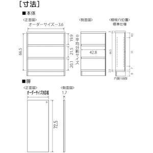 全面扉和室収納 高さ80cm幅30〜44cm奥...の詳細画像2