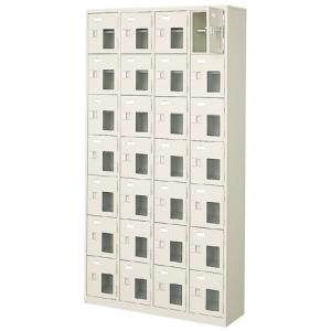 下駄箱 28人用 窓付き 下駄箱 4列7段 中...の詳細画像1