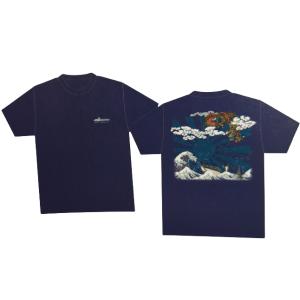 海上自衛隊　潜水艦　浮世絵　ドライＴシャツ　ネイビー　サイズＬＬ