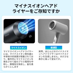 ドライヤー ヘアドライヤー 大風量 軽量 マイ...の詳細画像2