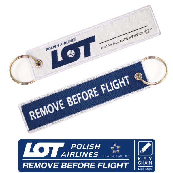 KoolKrew LOT ポーランド 航空 タグ キーホルダー REMOVE BEFORE FLIG...