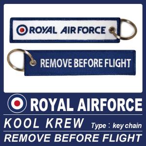 Kool Krew クールクルー キーチェーンROYAL AIR FORCE イギリス空軍 英国空軍 ロゴ REMOVE BEFORE FLIGHT ミリタリー フライトタグシリーズ  送料無料｜winglet