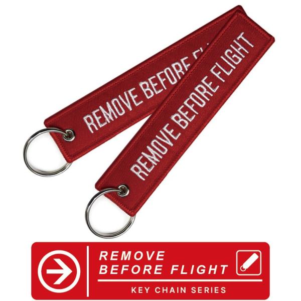 REMOVE BEFORE FLIGHT  キーチェーン キーホルダー タグ  (1個)  カラー ...