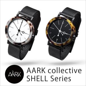 送料無料 べっ甲柄 腕時計 リストウォッチ AARK Collective SHELL WHITE / SHELL BROWN アークコレクティブ シェル ホワイト ブラウン 時計 男女兼用｜winglide