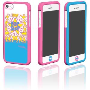 キース・ヘリング デザインの人気のiPhone5（アイフォン5） ケース   Keith Haring Collection Bezel Case for iPhone 5 POP SHOP/Pink｜winglide