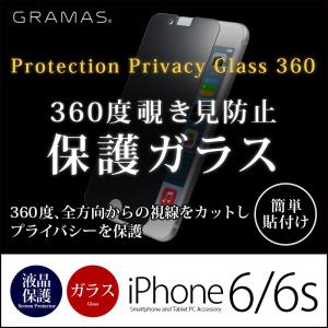 iPhone6s / iPhone6 360度 覗き見防止 旭硝子社製 液晶保護 ガラス GRAMAS Protection Privacy Glass 360° 0.33mm ラウンドエッジ加工｜winglide