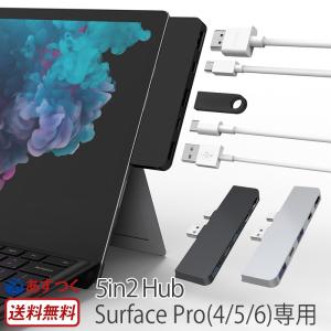 HYPER HyperDrive Surface Pro 4/5/6 専用 5in2 Hub HDMI対応 サーフェスプロ タイプc USB3.0 usb-c 4K Mini Display ポート 2×USB-A3.0 5ポート ハブ パソコン