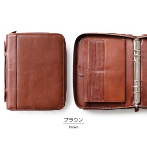 ビジネス手帳 システム手帳 a5 本革 6穴 ...の詳細画像2
